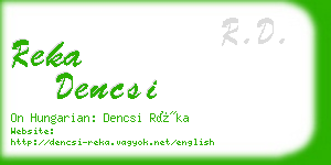 reka dencsi business card